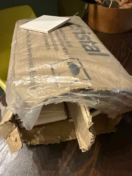 Photo of free White small square ceramic tiles (Kennington) #2