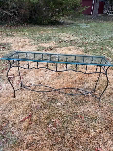 Photo of free Thomasville Glass and iron table (Wallingford (near Media)) #1