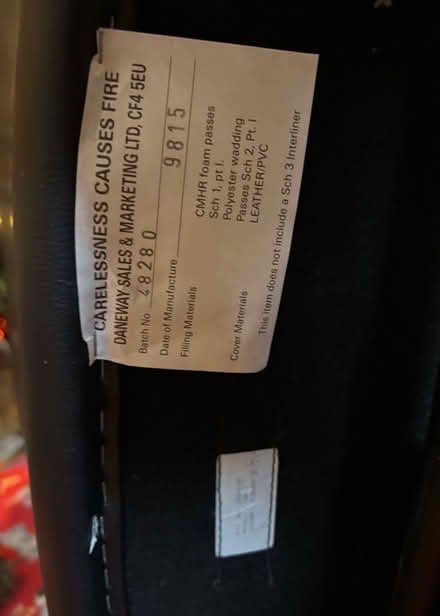 Photo of free Black faux leather executive office chair (Woodmancote GL7) #2