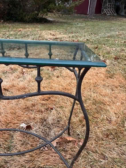 Photo of free Thomasville Glass and iron table (Wallingford (near Media)) #2