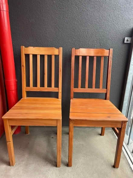 Photo of free Pine dining table and 4 chairs (By Hackney Downs station E5) #1