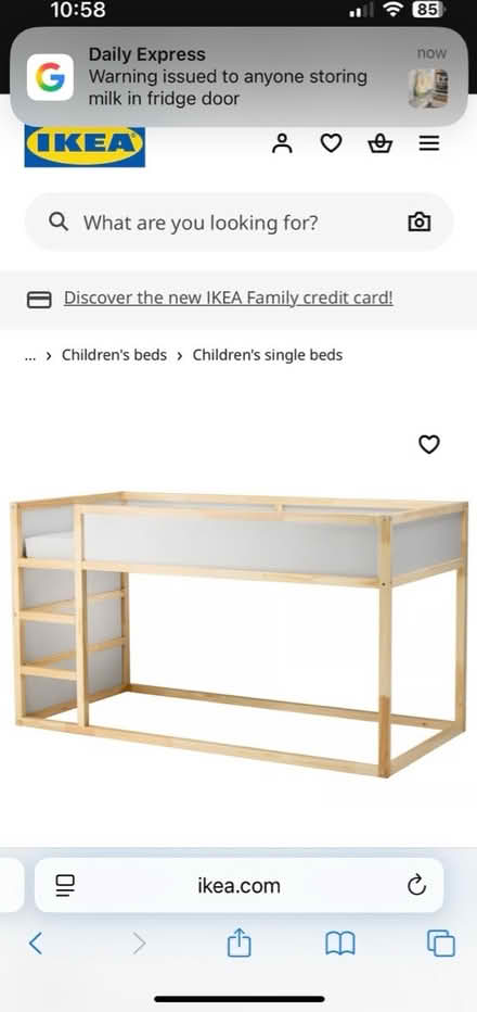 Photo of free IKEA Kura bed (MK41 bedford) #4