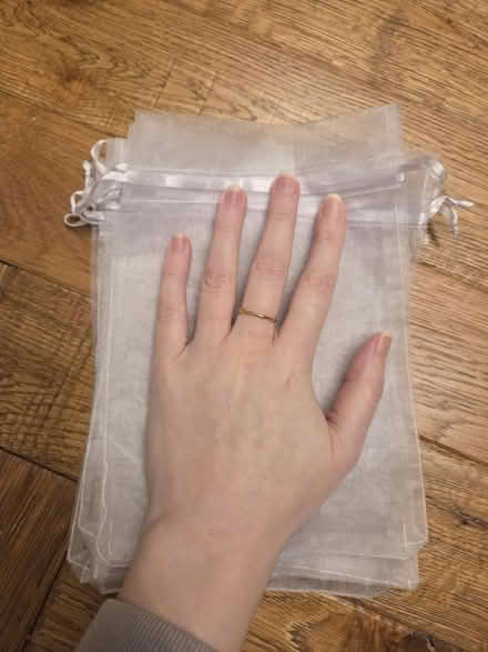 Photo of free 7 Silver Mesh/Gauze Drawstring Bags (Prestwich M25) #2