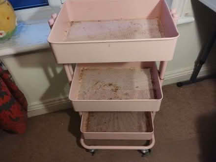 Photo of free pink metal 3 tier trolley (Briston NR24) #1