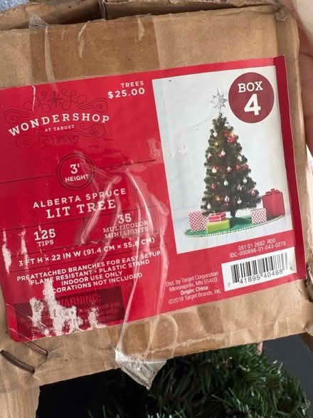Photo of free 3 ft prelit artificial Xmas tree (94087) #1