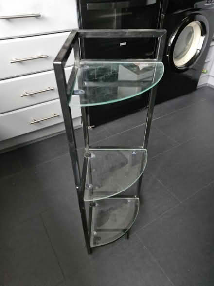 Photo of free Glass corner shelves (Knowsley) #1
