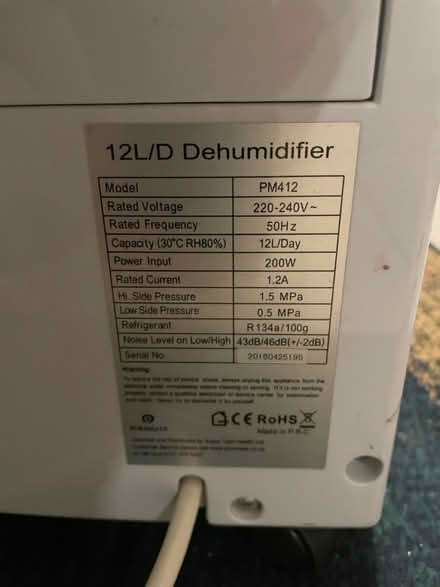 Photo of free Puremate Dehumidifier (Crouch End N8 9) #2
