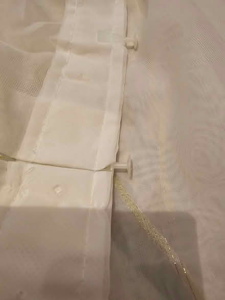 Photo of free Cream Curtain with gold design (Lower Morden SM3) #4