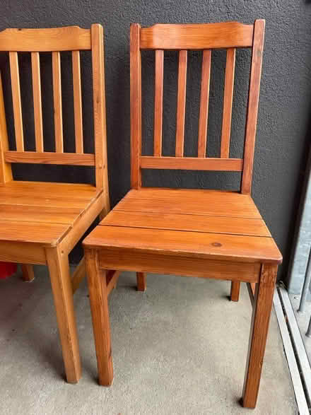Photo of free Pine dining table and 4 chairs (By Hackney Downs station E5) #3