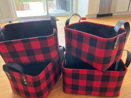 Photo of free 4 red and black storage boxes (Fort Sheridan) #2