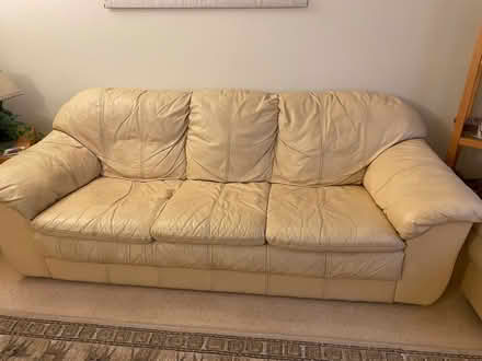 Photo of free 3 seater leather sofa (Seaford BN25) #1