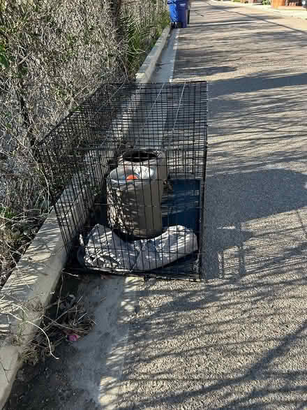 Photo of free Dog Kennel and feeding dish lg (Cedros Ave 92075) #2