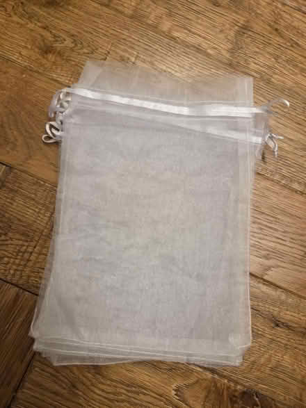 Photo of free 7 Silver Mesh/Gauze Drawstring Bags (Prestwich M25) #1
