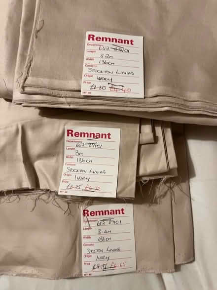 Photo of free Six pieces curtain lining never used - ivory and ecru (Tivoli GL50) #2