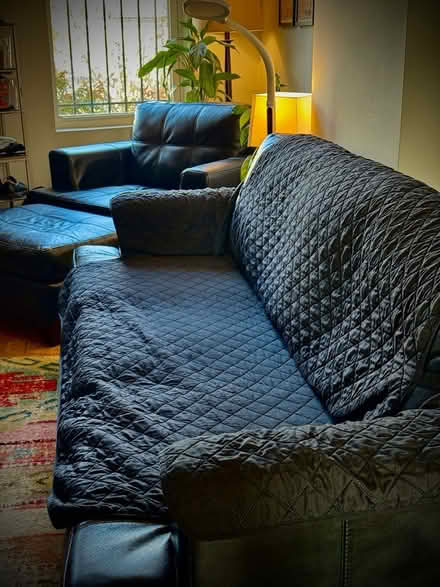 Photo of free Faux Leather Sofa & Chair/Ottoman (Shaw) #2