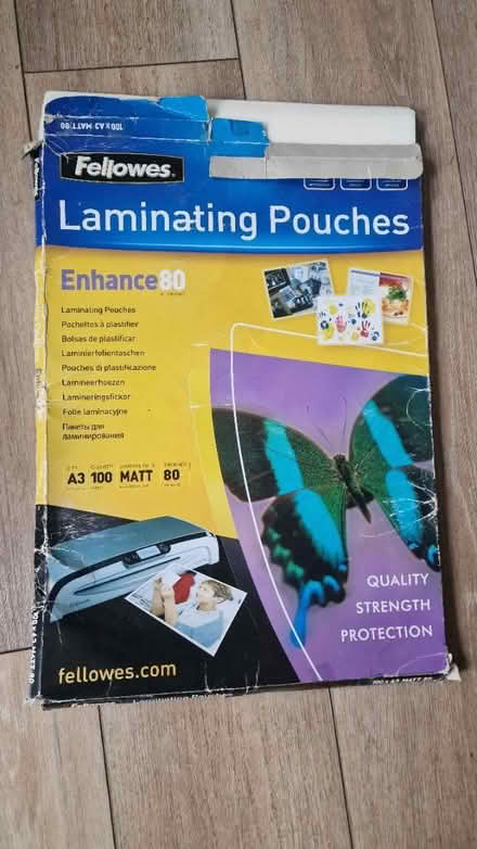 Photo of free A3 matt laminating pouches (Kirk Hallam DE7) #1