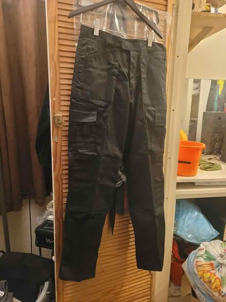 Photo of free Mens black combat trousers (Enfield EN3) #1