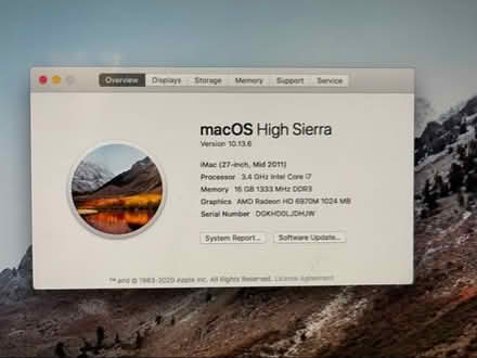 Photo of free 2011 27inch IMAC (TN39) #2