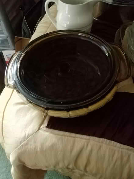Photo of free Glass casserole dish with basket (Tonbridge TN9) #1