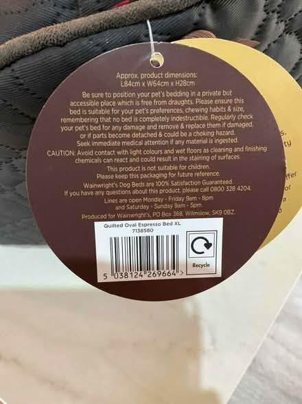 Photo of free Large dog bed. Almost new (Sprowston (NR7)) #2