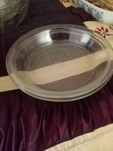 Photo of free 2 glass pie dishes for oven (Tonbridge TN9) #1