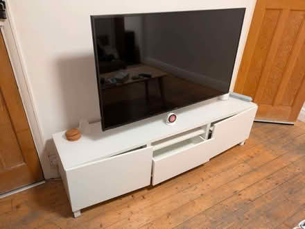 Photo of free IKEA TV unit with glass top (Fairfield LA1) #3