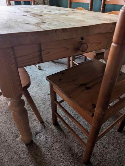 Photo of free Pine Dining table only (Clermiston EH4) #3