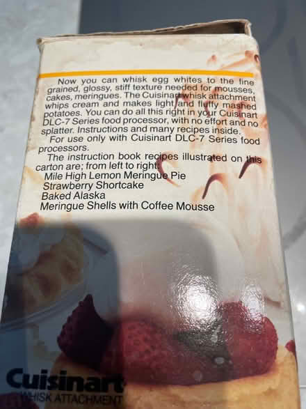 Photo of free Cuisinart DLC-055 whisk attachment (Reading, off West st) #4