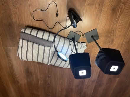 Photo of free Double reversible duvet cover set & cordless lamps + reading light (Leytonstone E11) #1