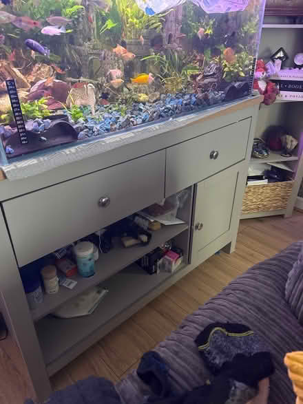 Photo of free Grey and oak side board (Keighley, BD20) #1