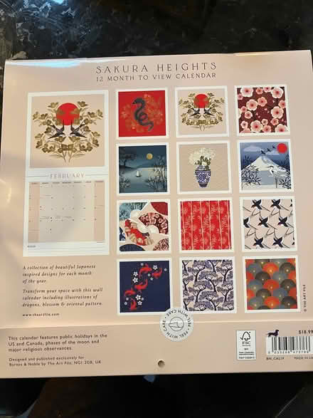 Photo of free lovely wall calendar (White Oaks area of San Carlos) #1