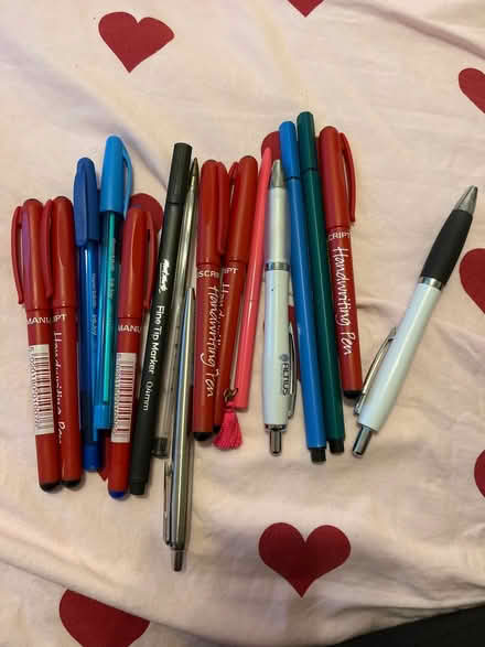 Photo of free blue and black pens (SK1, central stockport) #1