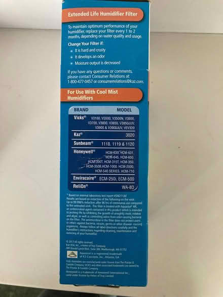 Photo of free humidifier filter (Spring Hill, Somerville) #3