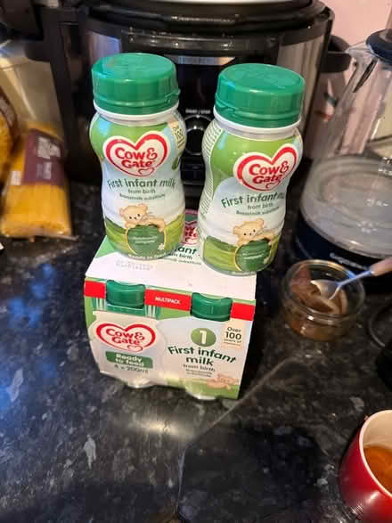Photo of free Six bottles of cow and gate first infant milk (Burnham SL1) #1