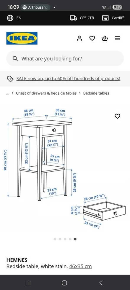 Photo of free Hemnes Bedside Tables (CF82 7EF) #3