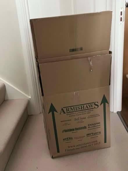 Photo of free Approx 15 Moving Boxes (largest approx. 45x45x50cm) (Winchmore Hill N21) #1