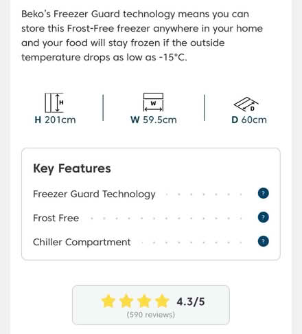 Photo of free 50/50 Fridge Freezer (Chester CH4) #3