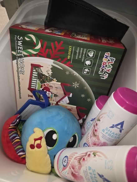 Photo of free Kids dressing table, teddy, box of items (Halfway S20) #1