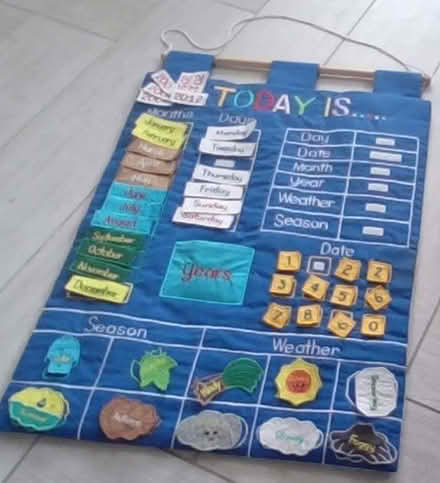 Photo of free Child's Perpetual Calendar Wall Hanging (Loughborough LE11) #1