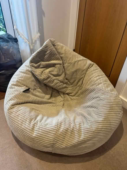 Photo of free Cream cord bean bag (RG40 Central Wokingham) #2