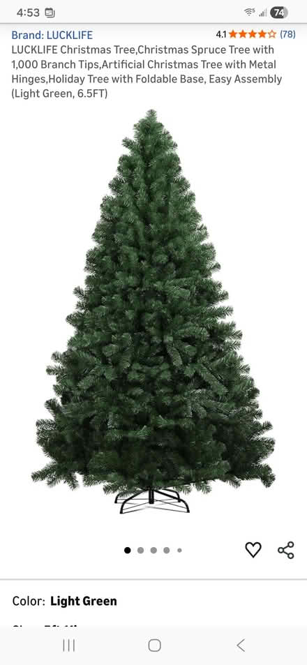 Photo of free 6ft faux christmas tree (Sharon hill, PA) #1