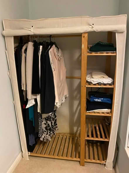 Photo of free Wardrobe- wood /canvas (Chichester, Bognor Regis) #1