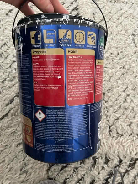 Photo of free Dulux masonry white paint (GU29) #3