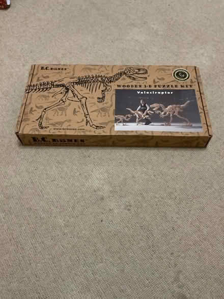 Photo of free Wooden 3d velociraptor puzzle kit (Leckhampton GL53) #1