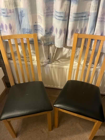 Photo of free Two dining chairs (Woodloes CV34) #1