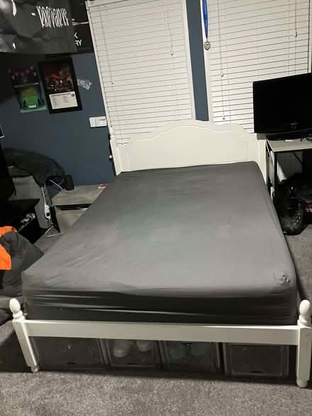 Photo of free Painted Pine Double Bed (Kedleston Road DE22) #1