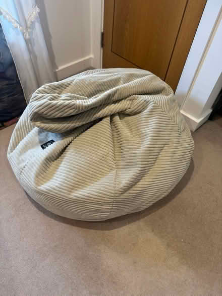 Photo of free Cream cord bean bag (RG40 Central Wokingham) #1