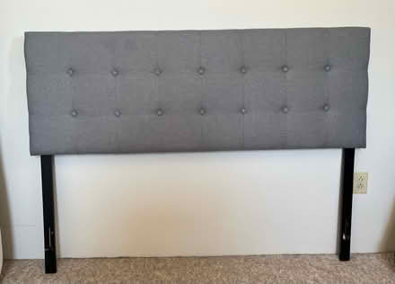 Photo of free Upholstered gray queen headboard (Somerville, Spring Hill) #1
