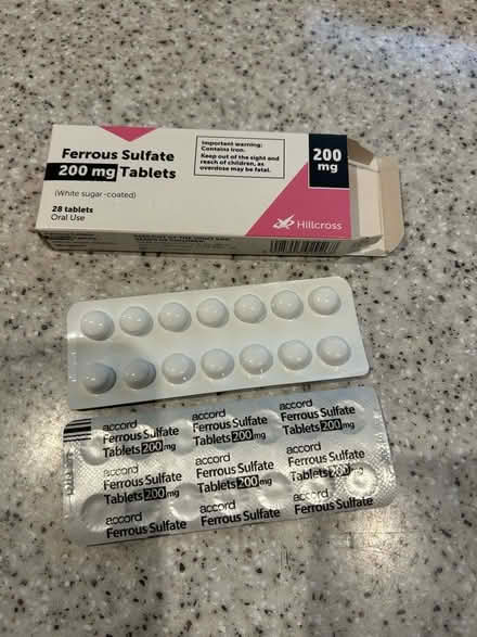 Photo of free 200mg Ferrous Sulfate (iron) tablets (Sutton Courtenay OX14) #2