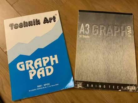 Photo of free 2 x A3 graph paperpads (Surrey Heath GU15) #3